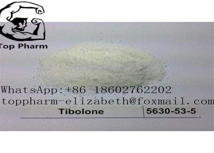 Tibolone Steroid Powder CAS 5630-53-5 Beyaz Veya Beyaz Kristal Toz Livial %99 saflıkta vücut geliştirme